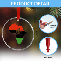 Funny Kwanzaa Bigfoot Lover Crystal Glass Ornament Festival Of Lights African Heritage Gift - Wonder Print Shop