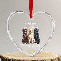 Funny Labrador Tennis Lover Heart Crystal Glass Ornament I Love You More Than Tennis Ball - Wonder Print Shop