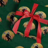 Funny Lax Bigfoot Wrapping Paper Roll Retro Vintage Sasquatch Lacrosse - Wonder Print Shop