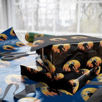 Funny Lax Bigfoot Wrapping Paper Roll Retro Vintage Sasquatch Lacrosse - Wonder Print Shop