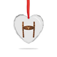 Funny Lederhosen Costume Alternative for Oktoberfest Heart Crystal Glass Ornament Mei Lederhosn Is In Da Wasch - Wonder Print Shop