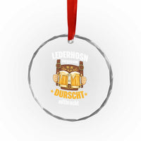 Funny Lederhosen Oktoberfest Beer Drinking Crystal Glass Ornament Lederhosn Vergessen Durscht Mitbracht TS02