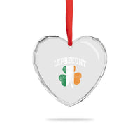 Funny Leprecunt St Patricks Day Heart Crystal Glass Ornament Vintage Irish Shamrock Adult Humor