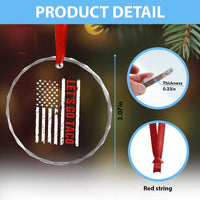 Funny Let's Go Taco Crystal Glass Ornament Stars and Stripes Political Satire TS02