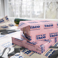 Funny Let's Go Taco Wrapping Paper Roll Tacos for President Humor - Wonder Print Shop