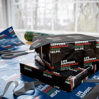Funny Life Happens Christmas Music Helps Wrapping Paper Roll Xmas Songs Holiday Season - Wonder Print Shop