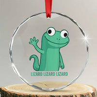Funny Lizard Lizard Lizard Crystal Glass Ornament Cute Gecko Reptile Meme TS02