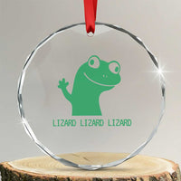 Funny Lizard Lizard Lizard Crystal Glass Ornament Weirdcore Gecko Reptile Meme TS02