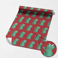 Funny Lizard Lizard Lizard Wrapping Paper Roll Cute Gecko Reptile Meme - Wonder Print Shop