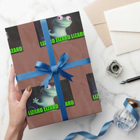 Funny Lizard Lizard Lizard Wrapping Paper Roll Weirdcore Gecko Meme - Wonder Print Shop