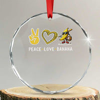 Funny Love Bananas Crystal Glass Ornament Cute Banana Gifts TS10