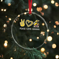 Funny Love Bananas Crystal Glass Ornament Cute Banana Gifts TS10