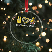 Funny Love Bananas Crystal Glass Ornament Cute Banana Gifts - Wonder Print Shop