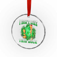 Funny Marcus The Worm Crystal Glass Ornament I Don't Like This Rock Brain Rot - Wonder Print Shop