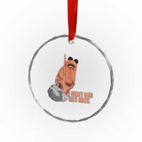 Funny Marcus The Worm Crystal Glass Ornament I Dont Like This Rock Meme - Wonder Print Shop