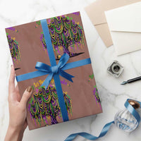 Funny Mardi Gras Bead Tree Carnival New Orleans Coconut Wrapping Paper Roll