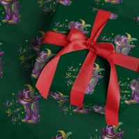 Funny Mardi Gras Cowgirl Wrapping Paper Roll Let's Geaux Girls Western Cowgirl Boots Carnival