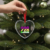 Funny Mardi Gras In Biloxi Mississippi Heart Crystal Glass Ornament 228 Skyline Area Code
