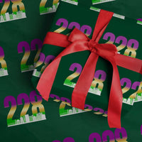 Funny Mardi Gras In Biloxi Mississippi Wrapping Paper Roll 228 Skyline Area Code