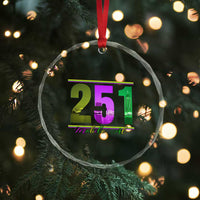 Funny Mardi Gras In Mobile Alabama 251 Crystal Glass Ornament Skyline Area Code