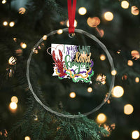 Funny Mardi Gras Louisiana Crystal Glass Ornament I Just Want To Be Loved Bayou Crawfish Beads