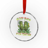 Funny Marijuana Crystal Glass Ornament Good Buds Stick Together Couples 420 Weed Cannabis TS02