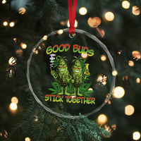 Funny Marijuana Crystal Glass Ornament Good Buds Stick Together Couples 420 Weed Cannabis - Wonder Print Shop