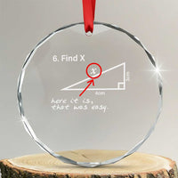 Funny Math Crystal Glass Ornament Find X Here It Is That Was Easy TS02