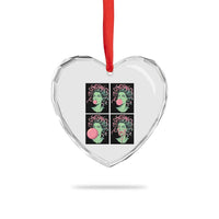 Funny Medusa Blowing Bubble Gum Heart Crystal Glass Ornament Greek Mythology Pop Art Gift