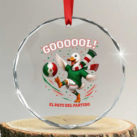 Funny Merlin the Duck Mexico Soccer Supporter Crystal Glass Ornament El Pato Del Partido Goooool Football Fans