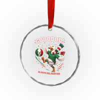 Funny Merlin the Duck Mexico Soccer Supporter Crystal Glass Ornament El Pato Del Partido Goooool Football Fans