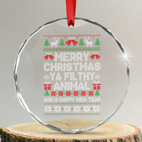 Funny Merry Christmas And A Happy New Year Crystal Glass Ornament Christmas Movie TS11