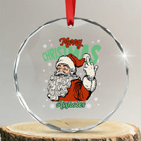 Funny Merry Christmas Assholes Crystal Glass Ornament Xmas Naughty Santa Adult Jokes - Wonder Print Shop