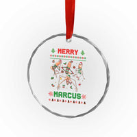 Funny Merry Marcus Crystal Glass Ornament Ugly Christmas Marcus The Worm Meme Gift - Wonder Print Shop