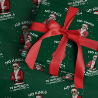 Funny Merry No Kings Since 1776 George Washington Wrapping Paper Roll Xmas Gift - Wonder Print Shop