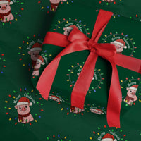 Funny Merry Oinkmas Wrapping Paper Roll Farmer Christmas Pig Lover Gift - Wonder Print Shop
