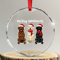 Funny Merry Woofmas Crystal Glass Ornament Labrador Funny Christmas Dog Lover Gift TS12