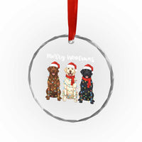 Funny Merry Woofmas Crystal Glass Ornament Labrador Funny Christmas Dog Lover Gift - Wonder Print Shop