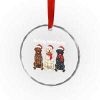 Funny Merry Woofmas Crystal Glass Ornament Labrador Funny Christmas Dog Lover Gift TS12