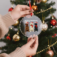 Funny Merry Woofmas Crystal Glass Ornament Labrador Funny Christmas Dog Lover Gift - Wonder Print Shop