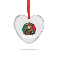Funny Mexican Christmas 67 Heart Crystal Glass Ornament Seis Siete Santa In Mexico - Wonder Print Shop