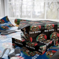 Funny Mexican Christmas 67 Wrapping Paper Roll Seis Siete Santa In Mexico - Wonder Print Shop