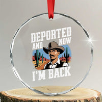 Funny Mexican Cowboy Crystal Glass Ornament Now I'm Back Retro Vintage Desert TS02