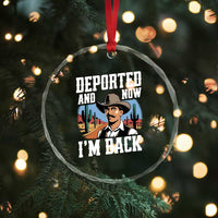 Funny Mexican Cowboy Crystal Glass Ornament Now I'm Back Retro Vintage Desert TS02