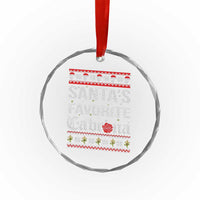 Funny Mexican Ugly Xmas Crystal Glass Ornament Santa's Favorite Cabrona Xmas Party Gift TS02