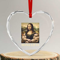 Funny Mona Lifta Muscle Mona Lisa Bodybuilding Fitness Gym Lover Heart Crystal Glass Ornament - Wonder Print Shop
