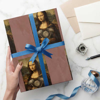 Funny Monalisa Rider Vintage Retro Motorcycle Engine Wrapping Paper Roll - Wonder Print Shop