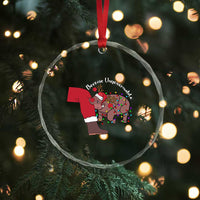 Funny Moo Deng Christmas Crystal Glass Ornament Become Ungovernable Reindeer Xmas Santa TS11
