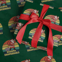 Funny Moo Deng Christmas Wrapping Paper Roll Become Ungovernable Xmas Santa - Wonder Print Shop