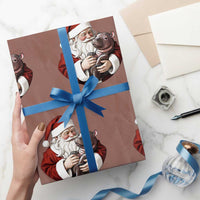 Funny Moo Deng Christmas Wrapping Paper Roll Santa Cute Hippo Zoo Meme Baby Pygmy - Wonder Print Shop